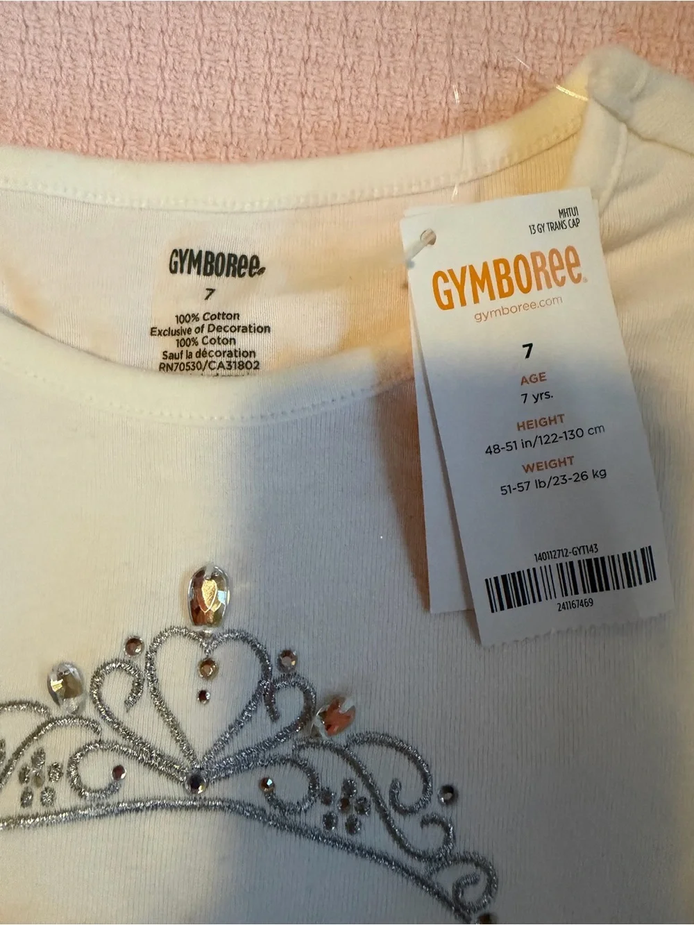 Gymboree White & Pink 'Birthday Princess' Layered-Look Long Sleeve Tee